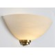 Endon-WELLES-1WBAB - Welles - White Glass with Antique Brass Wall Lamp
