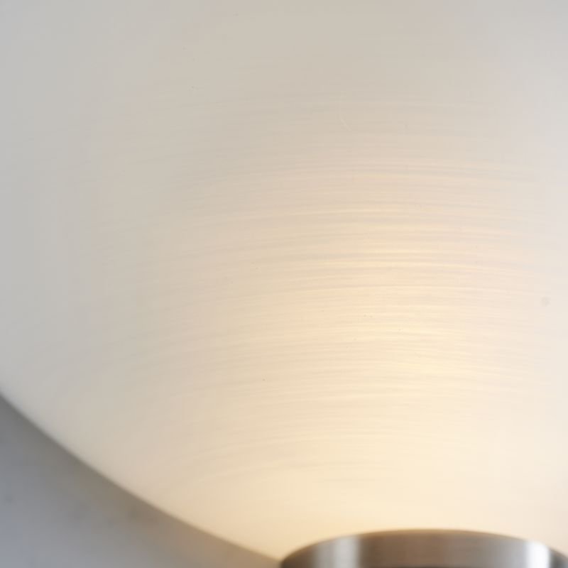 Endon-WELLES-1WBSC - Welles - White Glass with Satin Chrome Wall Lamp