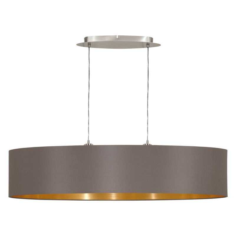 Kitchen Lights - Maserlo - Cappucino & Gold with Nickel over Island Fitting Eglo-31619 - Maserlo - Cappucino & Gold with Nickel over Island Fitting