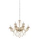 Eglo-39094 - Basilano - Crystal Amber with Chrome 12 Light Chandelier