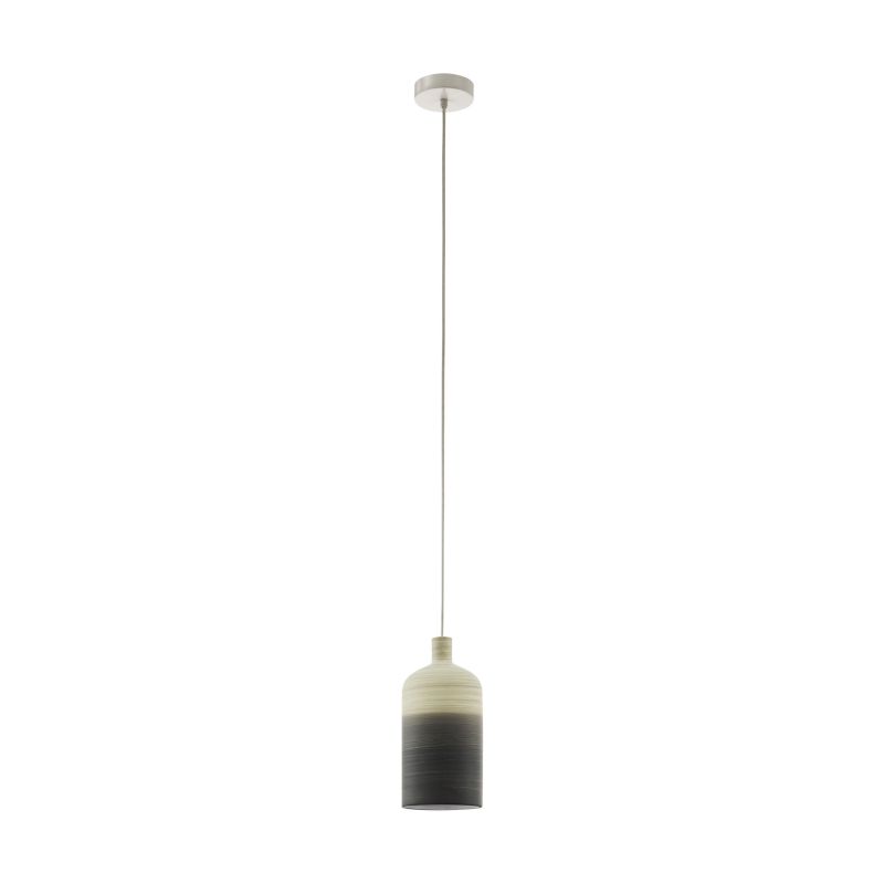 Ceiling Lights - Azbarren - Beige & Grey Ceramic Single Pendant Eglo-39751 - Azbarren - Beige & Grey Ceramic Single Pendant