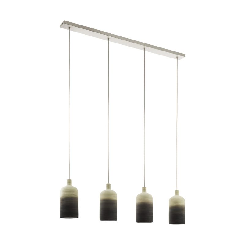 Kitchen Lights - Azbarren - Beige & Grey Ceramic 4 Light over Island Fitting Eglo-39752 - Azbarren - Beige & Grey Ceramic 4 Light over Island Fitting