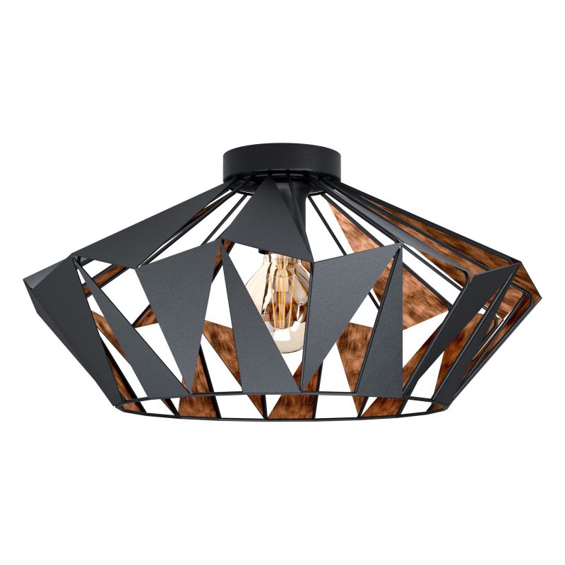 Eglo-43399 - Carlton 6 - Vintage Black & Copper Ceiling Lamp