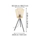 Eglo-43854 - Hykeham - Natural Bamboo Tripod Table Lamp