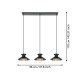 Eglo-43886 - Grizedale - Black & Gold 3 Light over Island Fitting