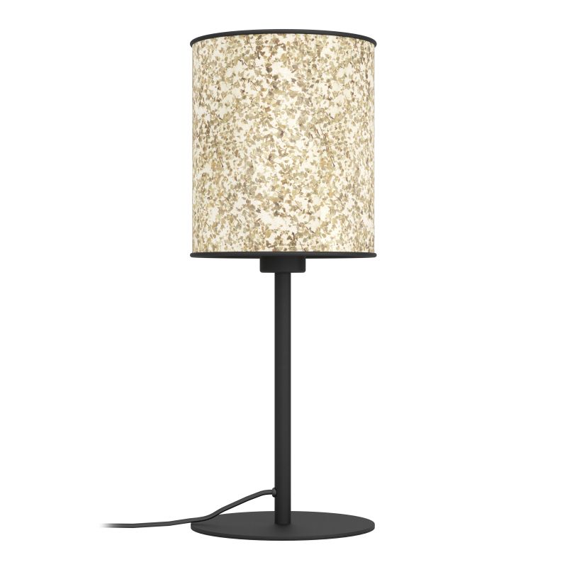 Eglo-43938 - Butterburn - Black Table Lamp with Birch Leaves Shade