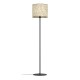 Eglo-43939 - Butterburn - Black Floor Lamp with Birch Leaves Shade