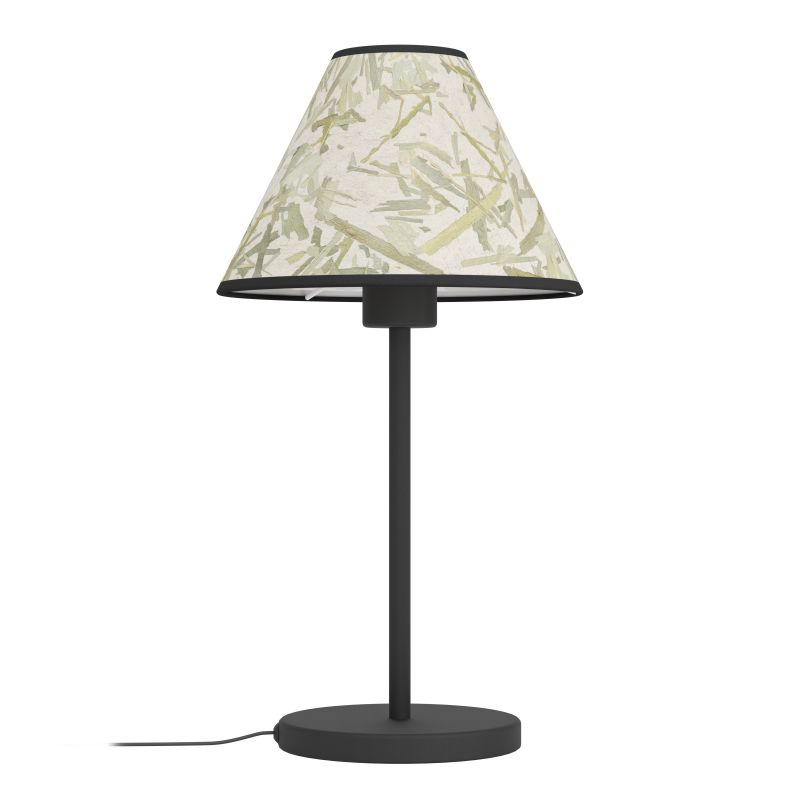 Eglo-43944 - Oxpark - Black Table Lamp with Bamboo Leaves Shade