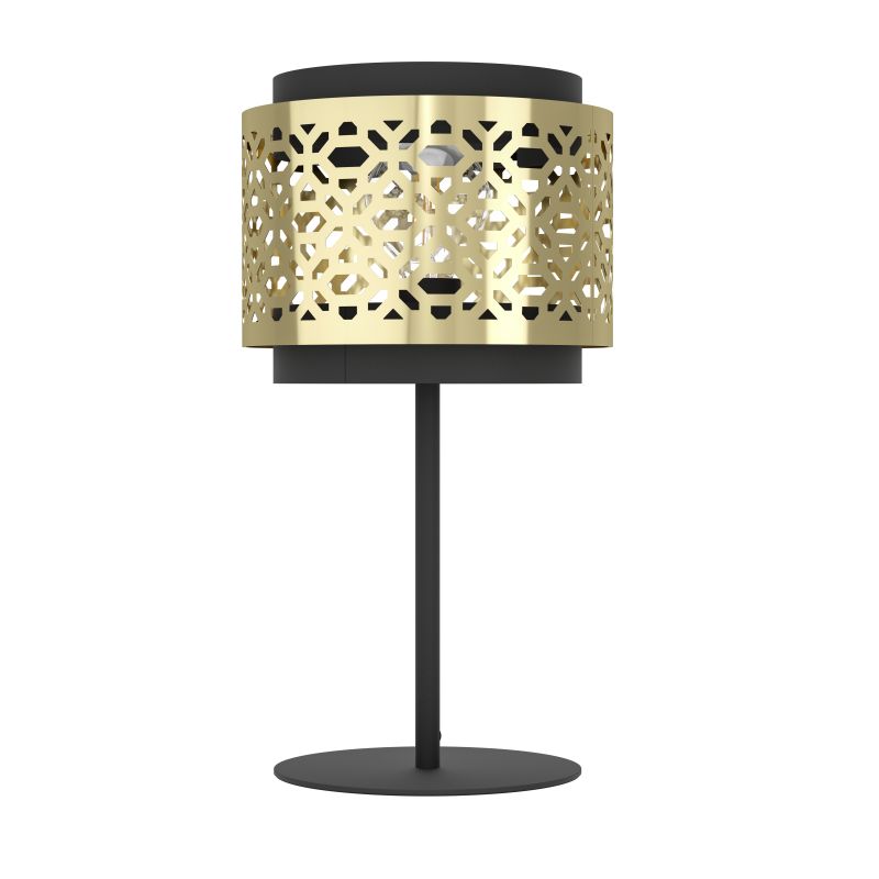 Eglo-43982 - Sandbach - Black Table Lamp with Black & Gold Shade