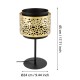 Eglo-43982 - Sandbach - Black Table Lamp with Black & Gold Shade