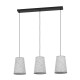 Eglo-43985 - Alsager - Black 3 Light over Island Fitting with Grey Felt Shades
