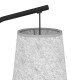 Eglo-43987 - Alsager - Black Floor Lamp with Grey Felt Shade