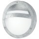 Outdoor - Sevilla - Outdoor White Glass & Silver Bulkhead Eglo-88119 - Sevilla - Outdoor White Glass & Silver Bulkhead