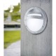 Outdoor - Sevilla - Outdoor White Glass & Silver Bulkhead Eglo-88119 - Sevilla - Outdoor White Glass & Silver Bulkhead