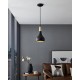 Eglo-900161 - Sabinar - Small Black with Wood Detail Pendant