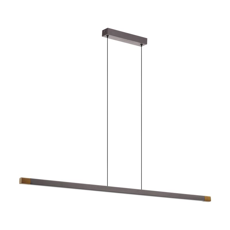 Eglo-900175 - Lisciana - LED Dark Grey with Wood Linear Profile
