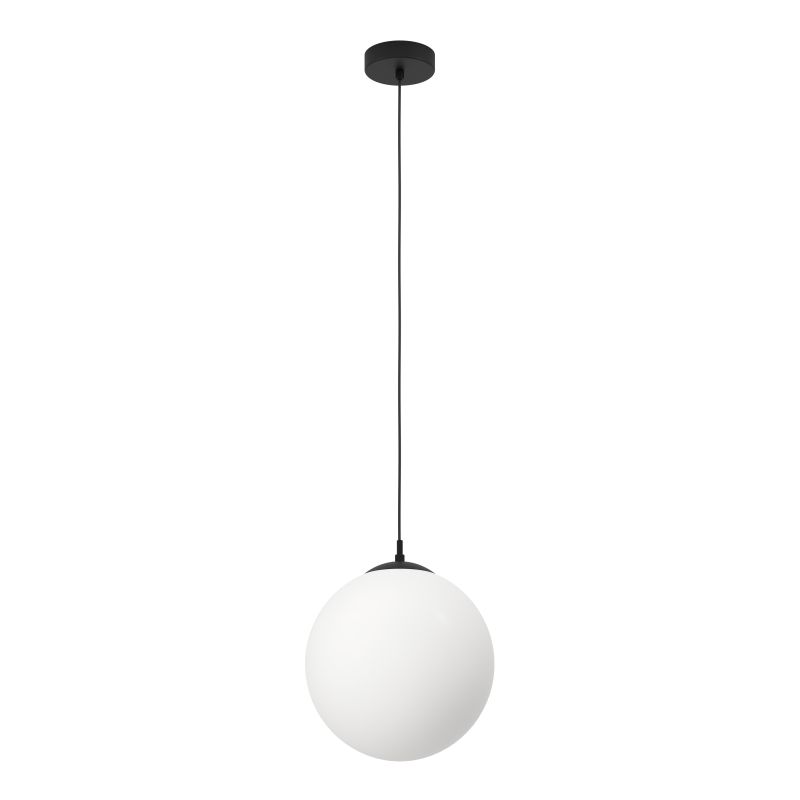 Eglo-900511 - Rondo 3 - White Globe with Matt Black Pendant