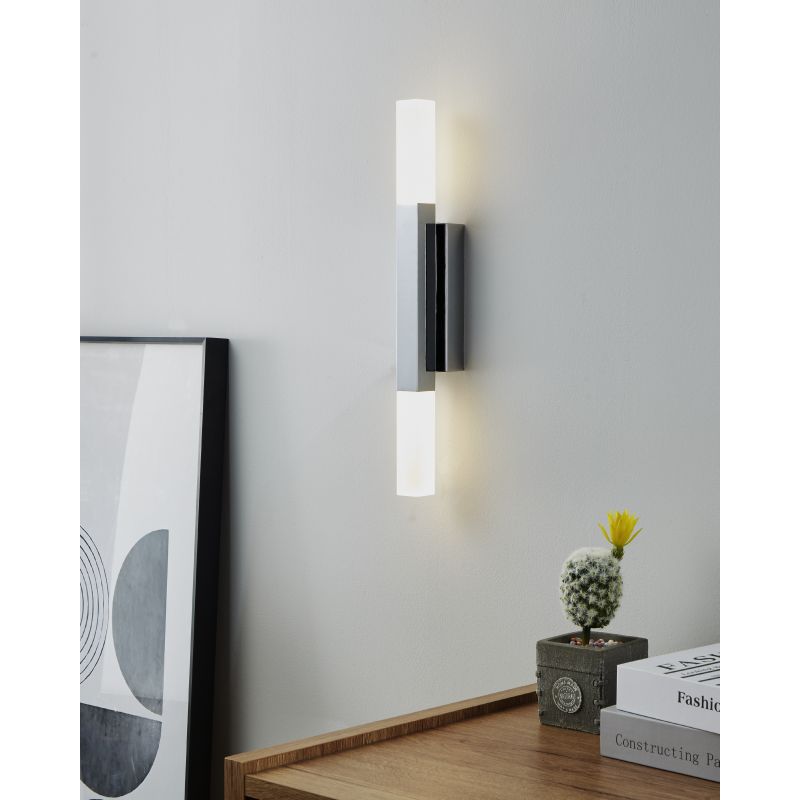 Eglo-900618 - Alcudia - Bathroom White & Chrome LED Wall Lamp