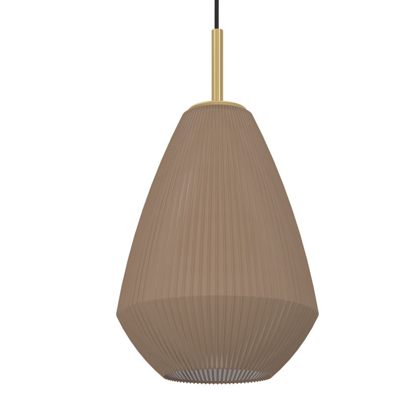 Eglo-900812 - Caprarola - Brushed Brass Pendant with Sandy Glass