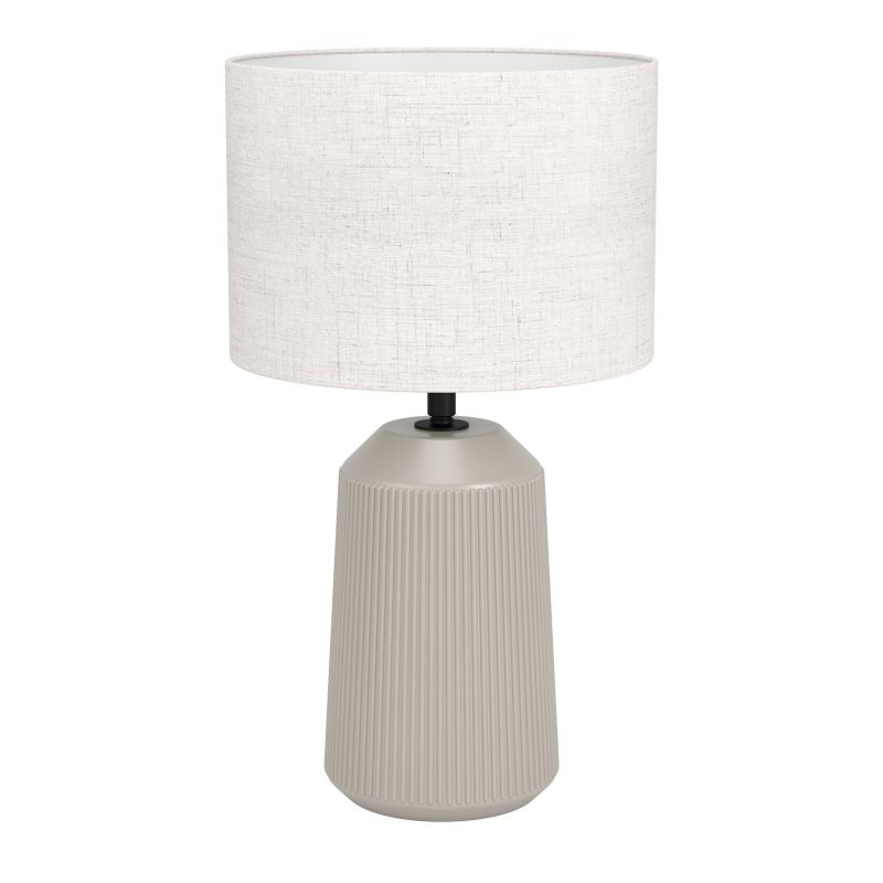 Eglo-900823 - Capalbio - Sandy Ceramic Table Lamp with Natural Shade