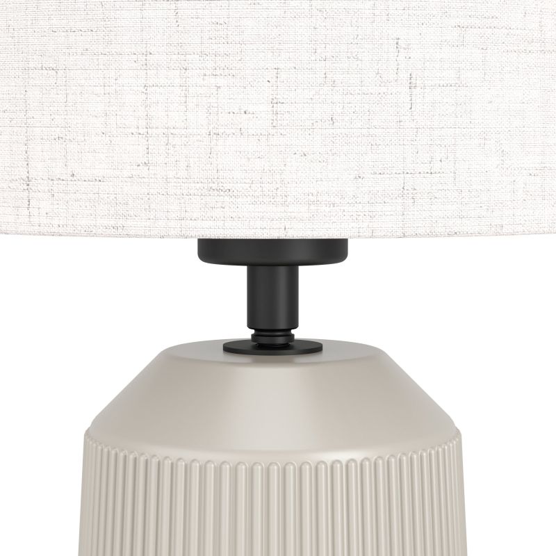 Eglo-900823 - Capalbio - Sandy Ceramic Table Lamp with Natural Shade