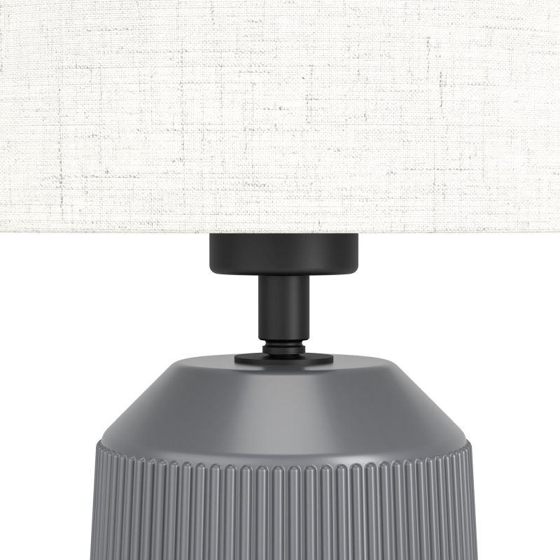 Eglo-900824 - Capalbio - Grey Ceramic Table Lamp with Natural Shade