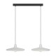 Eglo-900834 - Miniere - Black 2 Light over Island Fitting with Grey Shades