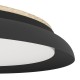 Eglo-900857 - Penjamo - Black & White LED Flush with Wooden Detail