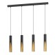 Eglo-900873 - Barbotto - Black & Gold 4 Light over Island Fitting