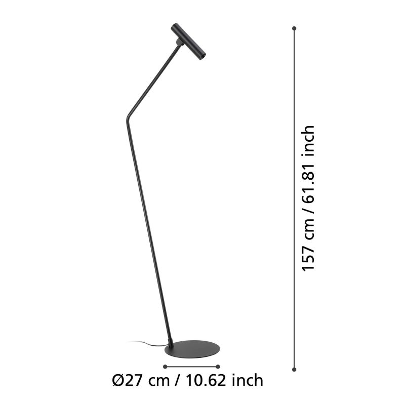 Eglo-900909 - Almudaina - Black LED Floor Lamp