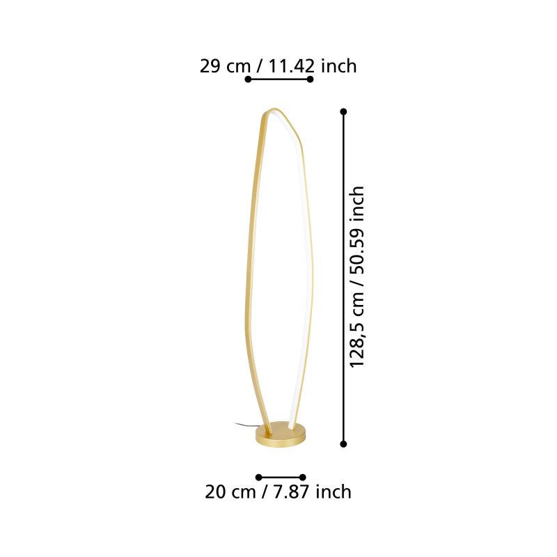 Eglo-900919 - Vallerosa - Brushed Brass LED Floor Lamp