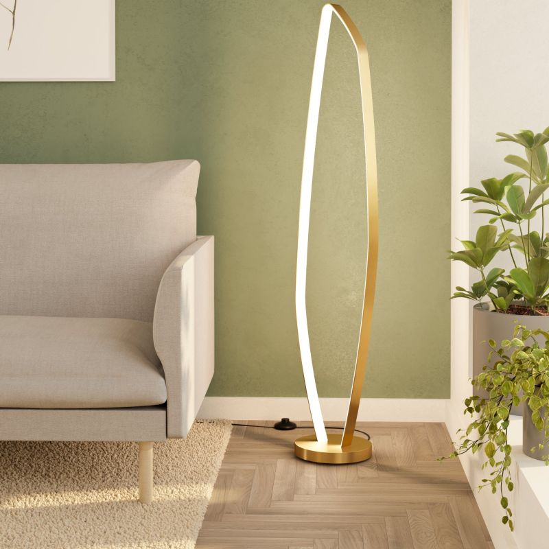 Eglo-900919 - Vallerosa - Brushed Brass LED Floor Lamp