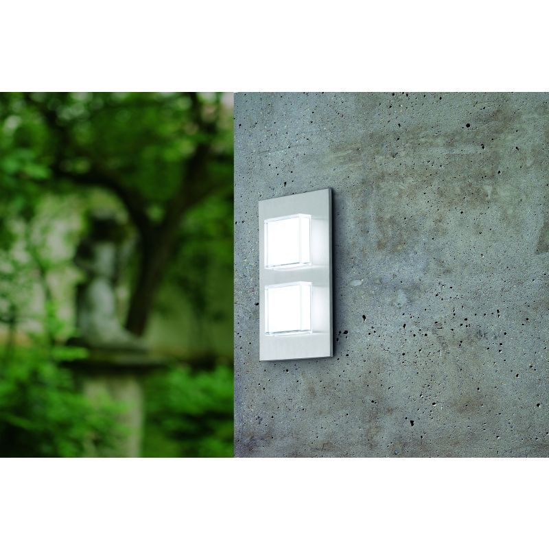 - Pias - LED Frosted & Stainless Steel Wall Lamp Eglo-93365 - Pias - LED Frosted & Stainless Steel Wall Lamp
