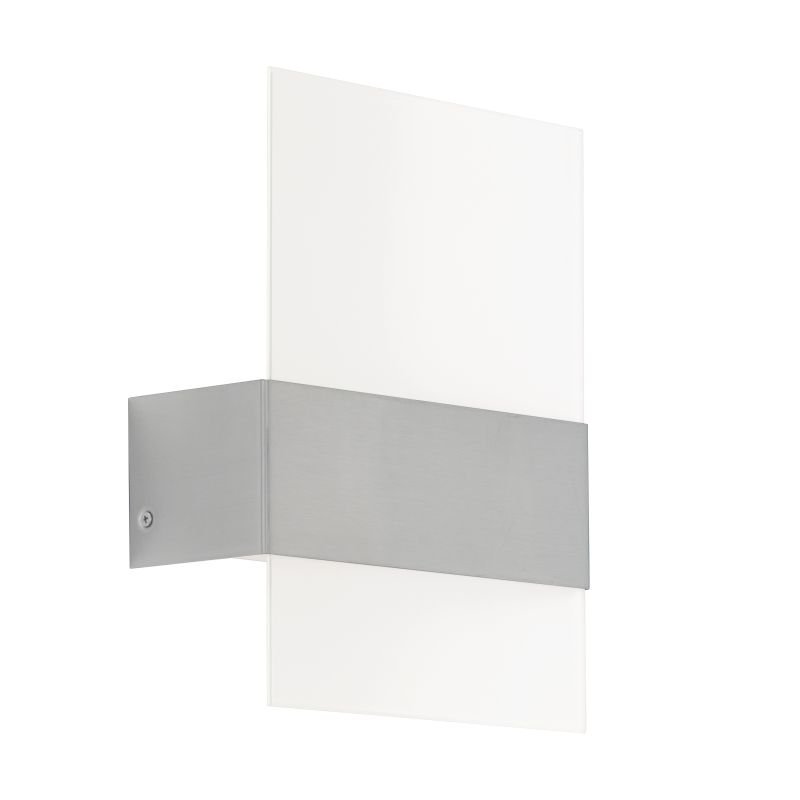 - Nadela - Outdoor stainless steel wall light Eglo-93438 - Nadela - LED White Satin Glass & Stainless Steel Wall Lamp