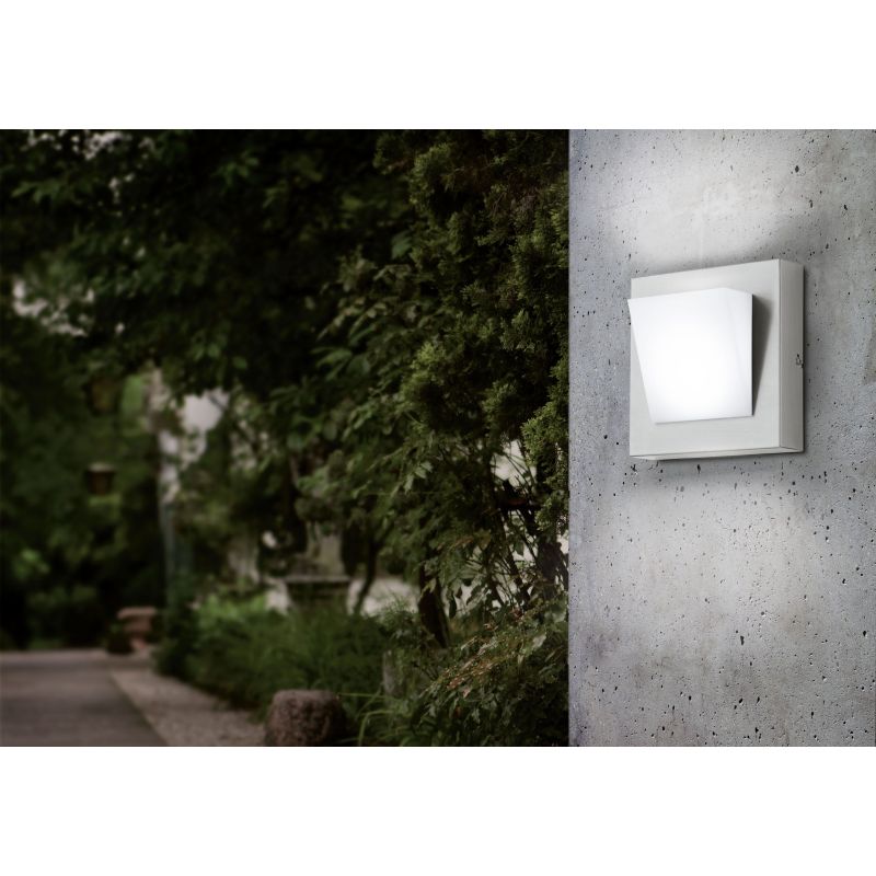 - Calgary 1 - Outdoor White & Stainless Steel Wall Lamp Eglo-94114 - Calgary 1 - Outdoor White & Stainless Steel Wall Lamp