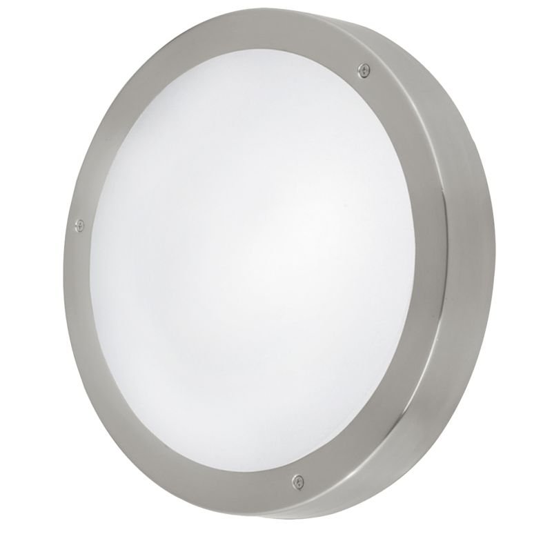 Eglo-94121 - Vento 1 - Outdoor Stainless Steel & White Wall/Ceiling Lamp