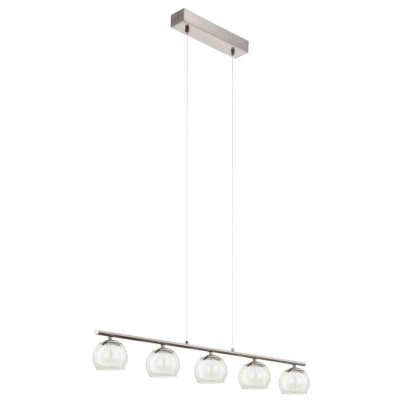 Eglo-94319 - Ascolese - LED Clear & White Glass with Nickel over Island Fitting