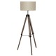 Eglo-94326 - Lantada - Taupe & Wood with Black Tripod Floor Lamp