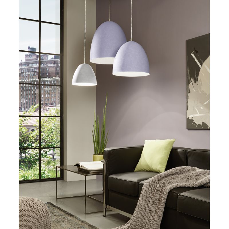 Ceiling Lights - Sarabia - Small Grey Single Hanging Pendant Eglo-94352 - Sarabia - Small Grey Single Hanging Pendant