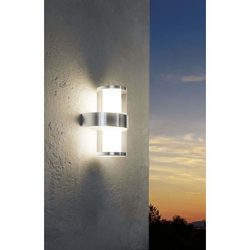 Outdoor - Beverly 1 - LED Twin Acrylic & Stainless Steel Wall Lamp Eglo-94799 - Beverly 1 - LED Twin Acrylic & Stainless Steel Wall Lamp