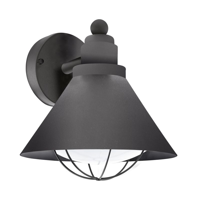 Outdoor - Barrosela - Outdoor White & Black Wall Lamp Eglo-94805 - Barrosela - Outdoor White & Black Wall Lamp