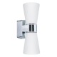 Bathroom Lights - Cailin - Bathroom White Glass & Chrome Wall Lamp Eglo-94989 - Cailin - Bathroom White Glass & Chrome Wall Lamp