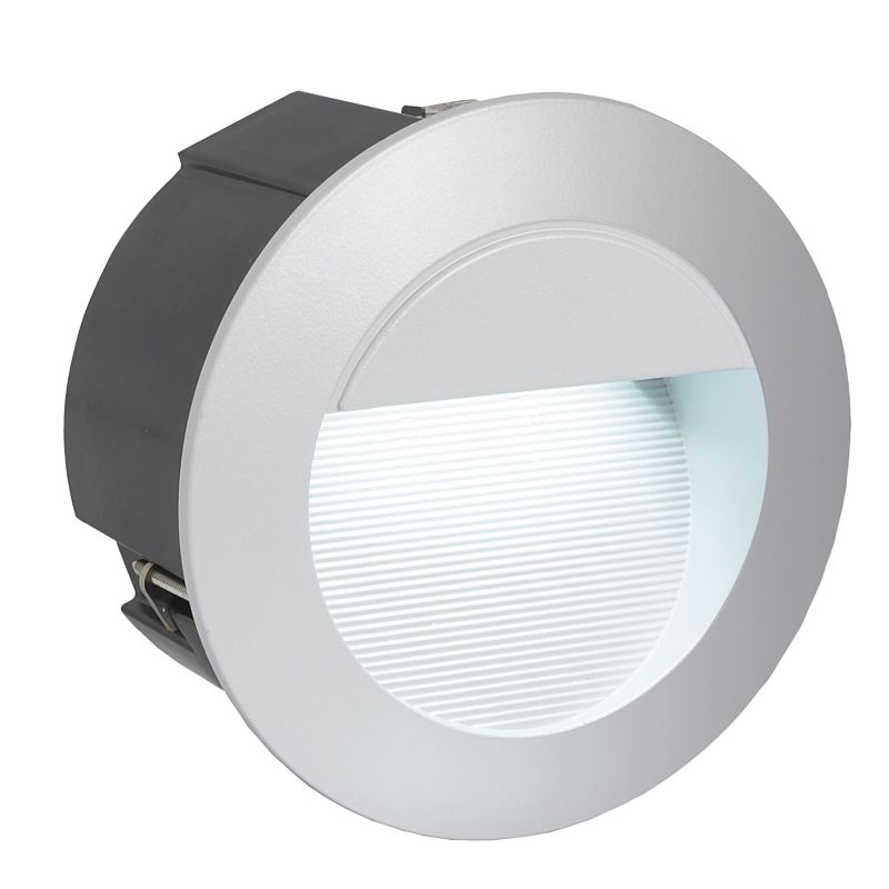 Eglo-95233 - Zimba-LED - Silver Circular Recessed Brick Light