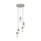 Ceiling Lights - Silvares - Grey Concrete 5 Light Cluster Pendant Eglo-95524 - Silvares - Grey Concrete 5 Light Cluster Pendant