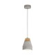 Eglo-95525 - Tarega - Grey Concrete & Wood Single Pendant