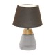 Table & Floor Lamp - Tarega - Brown Shade & Concrete and Wood Table Lamp Eglo-95527 - Tarega - Brown Shade & Concrete and Wood Table Lamp