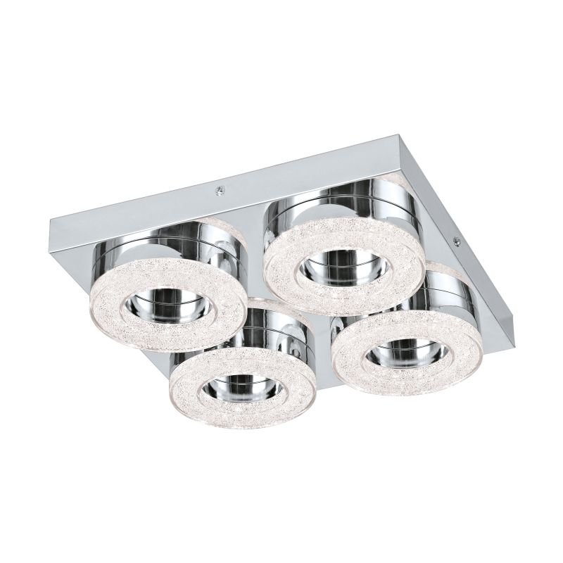 Ceiling Lights - Fradelo - LED Crystal with Chrome 4 Light Circle Flush Eglo-95664 - Fradelo - LED Crystal with Chrome 4 Light Circle Flush
