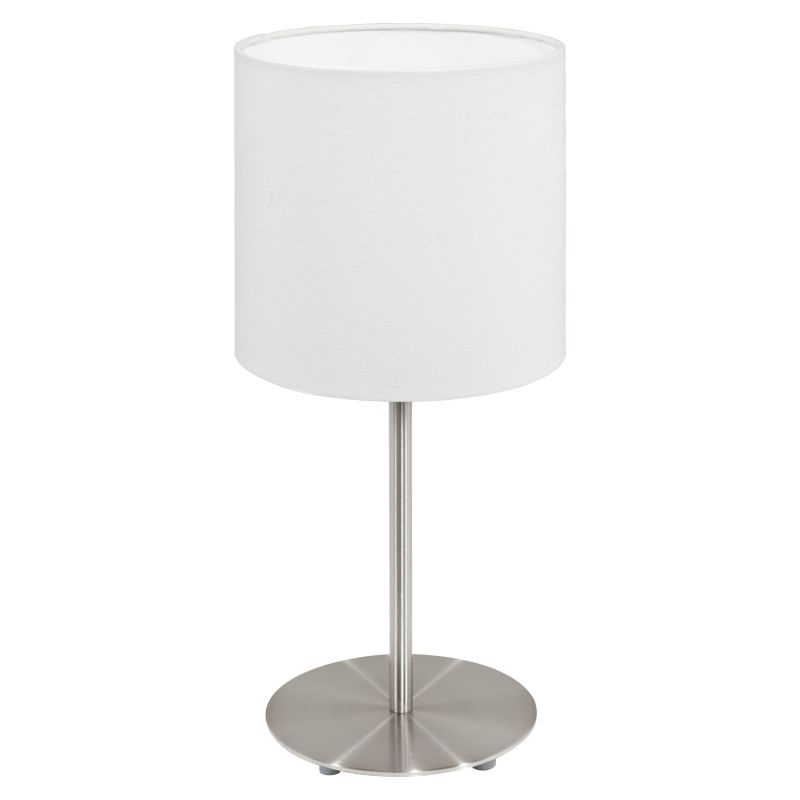 Eglo-95725 - Pasteri - White & Satin Nickel Table Lamp