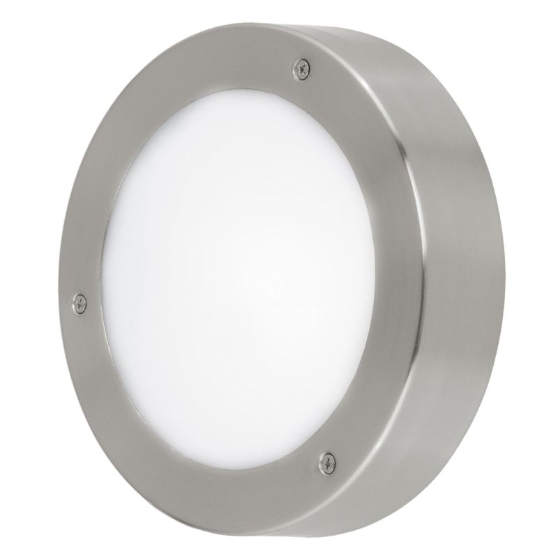 Eglo-96365 - Vento 2 - Outdoor Stainless Steel & White Wall/Ceiling Lamp