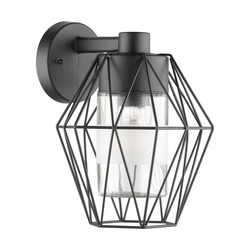 Eglo-97226 - Canove - Outdoor Clear Glass & Black Wall Lamp